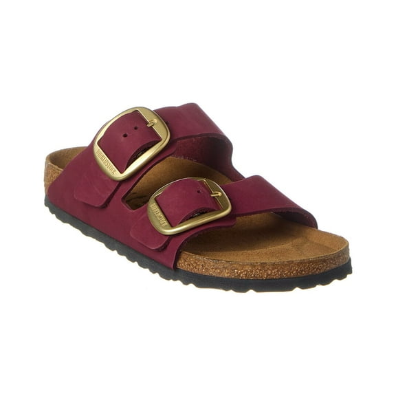 Birkenstock Arizona Big Buckle Narrow Fit Leather Sandal, 41, Red