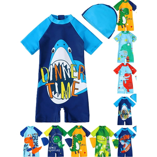 SILVERCELL 16T Boys Swimsuit One Piece Kid Boys Water Sport Short Swimwear UPF 50+ Sun