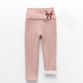 thumbnail image 4 of NAISIBABY Girls Fleece Lined Leggings 6T, Stretchy Christmas Bow High Waisted Winter Thermal Tights Pink (2-9T), 4 of 5