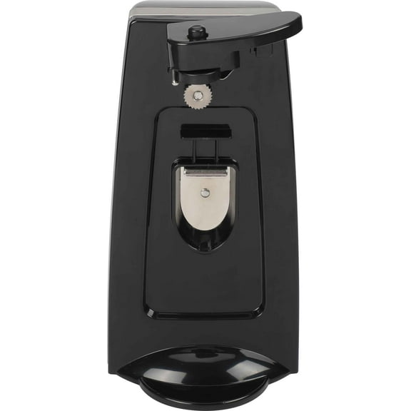 Mainstays Can Opener and Knife Sharpener, Bottle Opener with Removable Cutting Lever Black