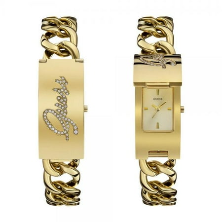 Guess Steel W0321l2 Women S Watch Only Gold Tone Id Bracelet Guess Steel W0321l2 Women S Watch Only Gold Tone Id Bracelet With Self
