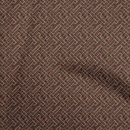 oneOone Polyester Lycra Brown Fabric Abstract Fabric For Sewing Printed Craft Fabric By The Yard 56 Inch Wide