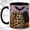 Black, variant on Patterned Ghost Coffee Mug, Spooky Halloween Mug, Ceramic 11 oz