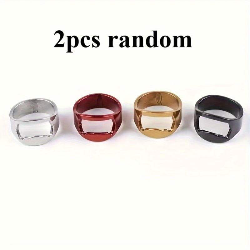 4pcs Creative Bottle Opener Stainless Steel Ring Beer Can Opener Bottle Opener Ring Gadget Cool Kitchen Accessories Bar&home Use