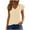 Yellow, variant on Vmvidoty V Neck Tops for Women Casual Short Sleeve T Shirts Trendy Hollow Out Summer Blouses Yellow S