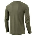 thumbnail image 4 of snilers Sweatshirts for Men Button Down Henley Pullover Solid Color Long Sleeve T-Shirt Slim Fit Fall Workout Casual Blouses, 4 of 4
