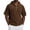 Brown, variant on Mens Gym Clothes Half Zip Elbow-Length Outdoor Cotton Tees for Men Loose Hooded Casual Solid Tops