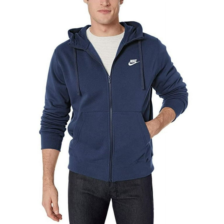 Nike Men's Sportswear Club Fleece Full-Zip Sweatshirt, Midnight