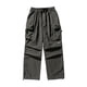 thumbnail image 1 of Pantalones de paracaídas con doble pliegue para hombre - Pantalones cargo con bolsillos grandes, nailon y spandex, M-XXXL, 1 of 7