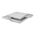 thumbnail image 2 of Benjara Zeny 32 Inch Coffee Table with 2 Drawers, Square White Lacquer Wood Top, 2 of 5