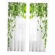 thumbnail image 2 of 2 cortinas de tul con hojas verdes y blancas para ventana. estilo D, 2 of 9