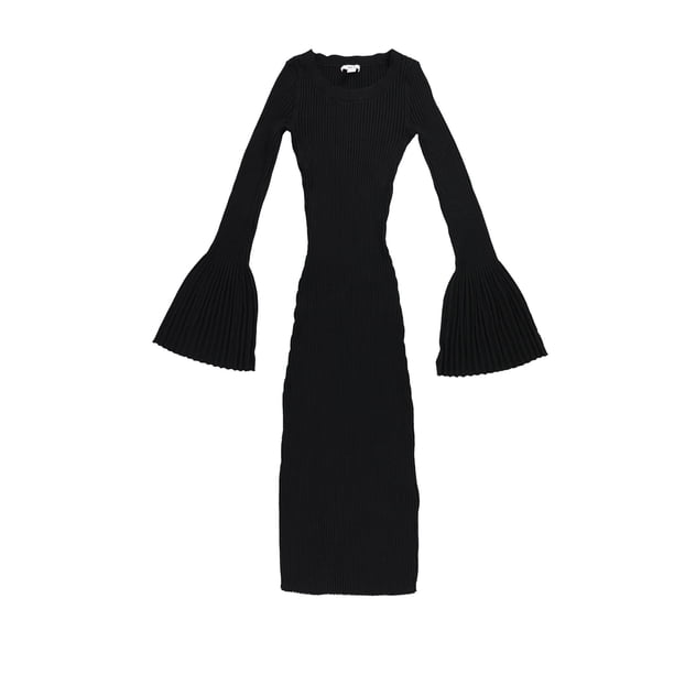 bar III Suéter Midi Vestido para Mujer, Negro, Pequeño