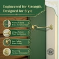 thumbnail image 3 of Renovators Supply Door Latch Lock 4" Brass Swivel Style Hook and Eye Latch for Door w/Screws, 3 of 12