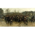 thumbnail image 2 of Israels, Isaac 24x15 Gold Ornate Wood Framed with Double Matting Museum Art Print Titled - Transport of colonial soldiers, 2 of 4