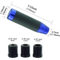 thumbnail image 2 of LAICAIW Weighted Shift Knob Short Leather Stick Gear Shifter Knobs for Most Automatic Manual Vehicle Trucks,Blue, 2 of 7