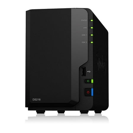 Synology DiskStation DS218 Realtek 1.40GHz 2 x HDD Supported 24TB (Best Synology For Plex)