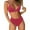 Red, variant on Baqcunre Swim Suits for Women 2024, Women Bandeau Padded Push Up Swimsuit Swimwear Beachwear Swimwear Bikini Set, Bikini Sets for Women, High Waisted Bikini Sets for Women Orange S