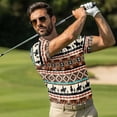 thumbnail image 3 of KUIFORTI Matching Couple Golf Shirts Western Aztec Print His and Hers Quarter Zip Moisture Wicking Quick Dry Sport Outfits for Golf Tennis Casual Wear Mr & Mrs Gifts, 3 of 5