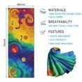 thumbnail image 2 of Colorful Circular Pattern Hot Yoga Mat Towel Non Slip for Hot Yoga - Quick-Drying Yoga Mat Cover with 4 Corner Pockets with Travel Bag - Hot Yoga Towel Non Slip Grip Moisture Wicking Sweat 70"x26", 2 of 6