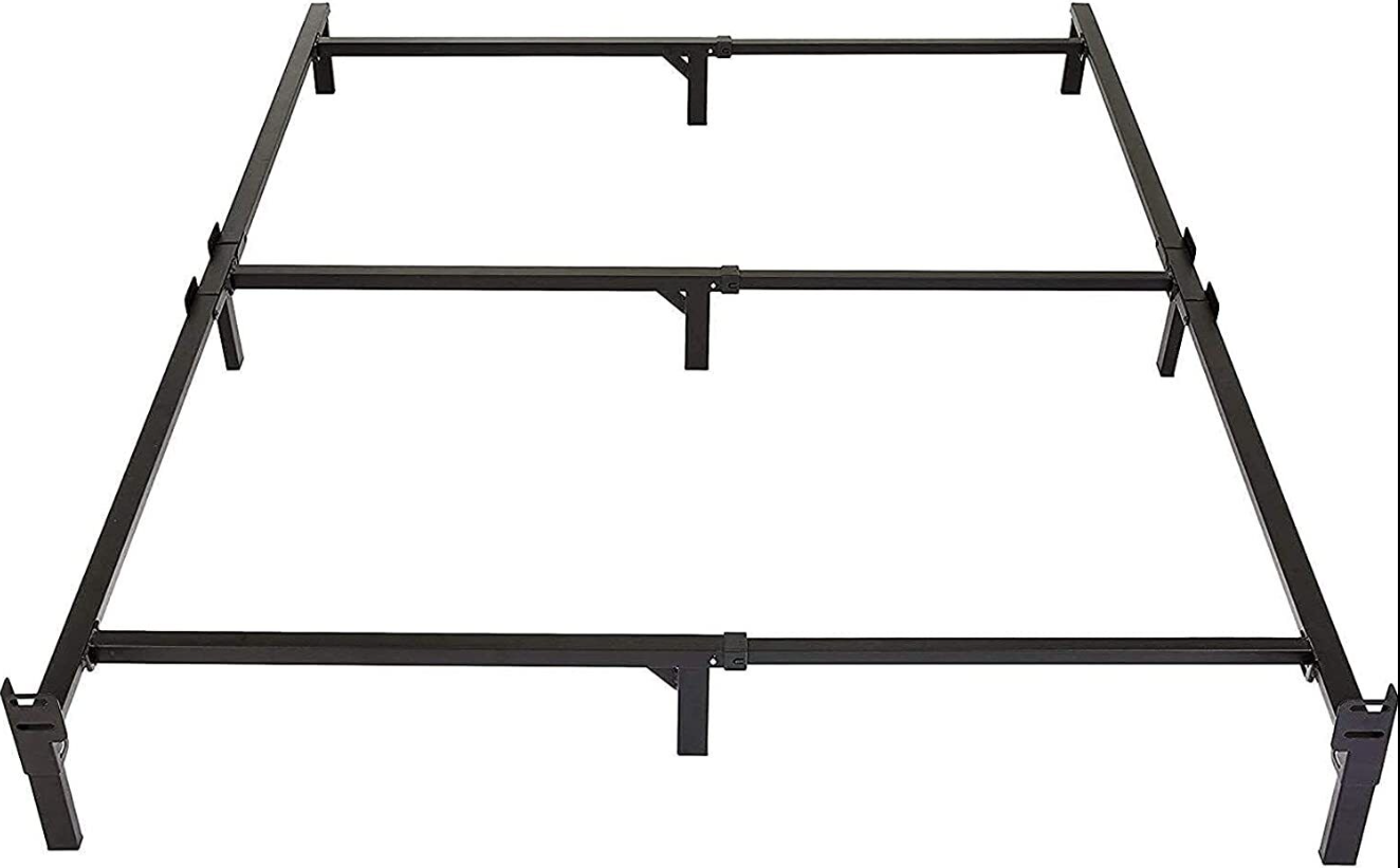 Bed Frame Memory Foam Box Spring Mattress Platform Adjust To Twin Full