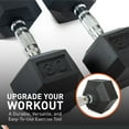 thumbnail image 6 of Body Sport Rubber Encased Hex Dumbbell Weight, Single – Dumbbells for Exercises – Strength Training Equipment – Home Gym Accessories – Weight Training, 6 of 9