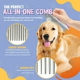 thumbnail image 3 of Poodle Pet Cat and Dog Grooming Comb with Stainless Steel Teeth, Purple 2 Pack, 3 of 10