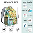 thumbnail image 6 of Cute Dinosaur Pattern Backpack for School,Cute School Bag,Schoolbag with Adjustable Shoulder Straps & Padded Back,15.3"x11"x6.7", 6 of 6
