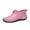 Pink, variant on Women Rain Boots Wide Toe Waterproof Anti-Slip Lightweight Slip on Outdoor Kitchen Garden Ankle Boots