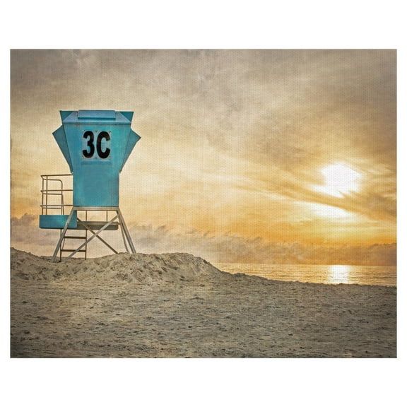 Masterpiece Art Gallery Beach Lifeguard Station by Lillis Werder Canvas Photo Art Print 22" x 28"