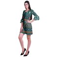 thumbnail image 3 of Moomaya Womens Imprimé Courte Robe Cloche Manches Robes pour les Femmes Vêtements d'Été Occasionnels, 3 of 6