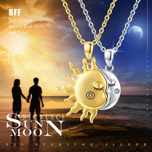 Anillo Sol Y Luna Anillos BFF Sol Y Luna Plata Ajustable (pack