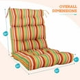 thumbnail image 4 of EAGLE PEAK Tufted Outdoor/Indoor High Back Patio Chair Cushion, Set of 2, 46 x 22 in,Rainbow, 4 of 10