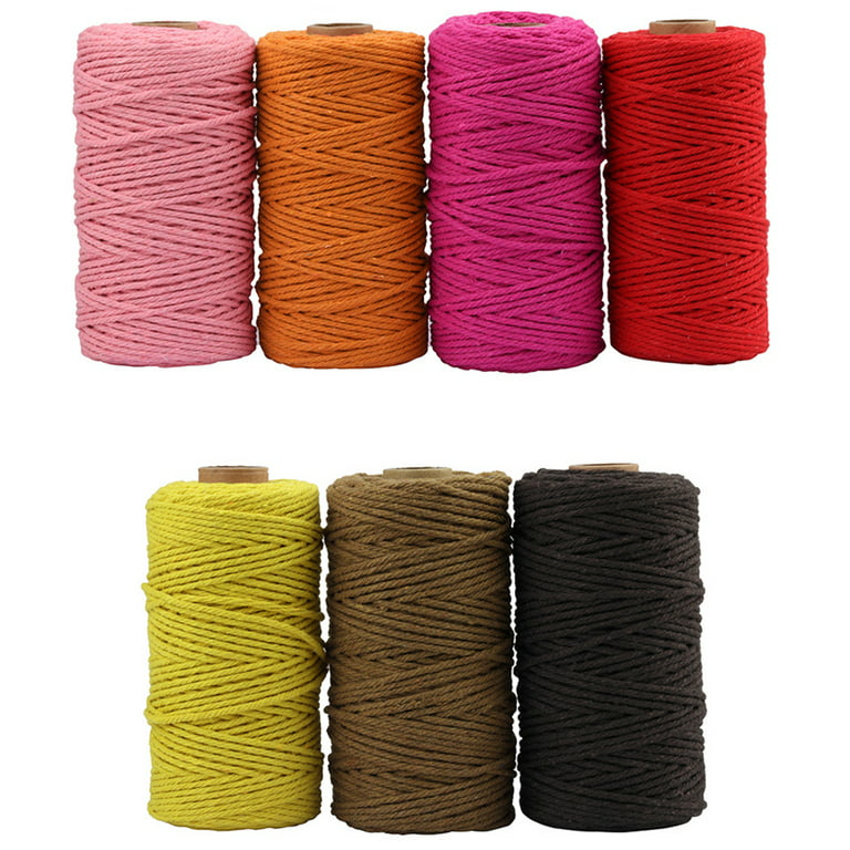 Incraftables 5mm Rope Cord (10 Colors). Best Cotton Macrame Cord