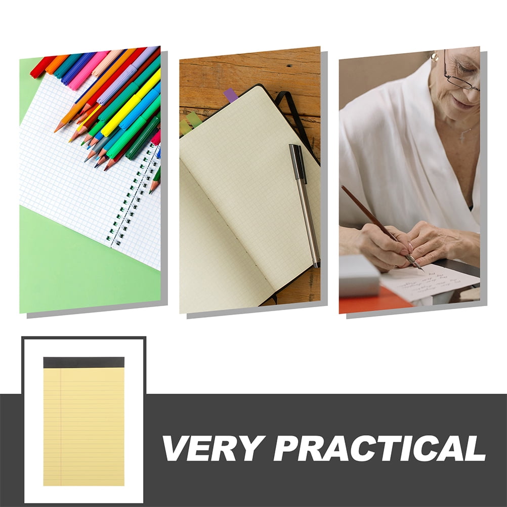 GOOHOCHY Yellow Note Pads for Students Portable and Versatile Use with Tearable Pages Legal Size 8.5 x 11 Inches