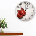 thumbnail image 2 of Red Boxing Gloves Against Wooden Wall Wall Clocks Non Ticking Girl Boy Bedroom Bathroom Kitchen Living Room Office Round Clock（14 Inch）, 2 of 6