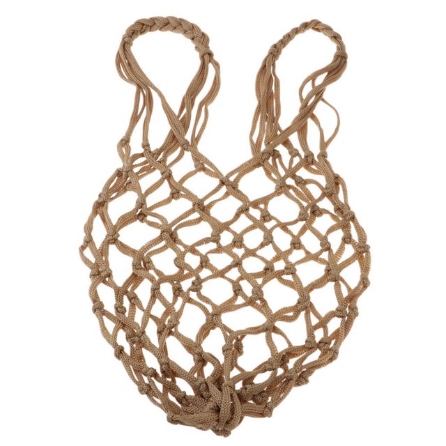 Eigraketly Bolsa de malla para pelota de baloncesto, soporte para bolsa de red de almacenamiento de malla Deportes y aire libre Marrón