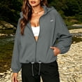 thumbnail image 6 of Lnmiateer Women Lightweight Waterproof Hooded Rain Jacket Zip Up Windbreaker With Pockets Packable Coat For Hiking Travel Outdoor Sports, 6 of 9