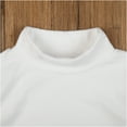 thumbnail image 5 of Yartina Kids Brushed Thermal Underwear Turtle Neck Tee Thermal Baselayer Long Sleeve T-Shirt Winter White 120, 5 of 7