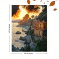 thumbnail image 3 of Sunset Coastal Villa Canvas Print/Wall Art，Perfect for Living Room，Bedroom，Bathroom，Office，Hotel Decoration, 3 of 8
