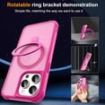 thumbnail image 2 of Compatible with iPhone 12 Pro Max Case & iPhone 13 Pro Max Case with Invisible Magnetic O-Ring Stand Case for iPhone 12 & 13 Pro Max 6.7" [Compatible with MagSafe][Great Grip Feeling], Rose, 2 of 18