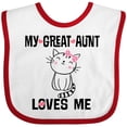 thumbnail image 3 of Inktastic My Great Aunt Loves Me Kitty Cat Girls Baby Bib, 3 of 4