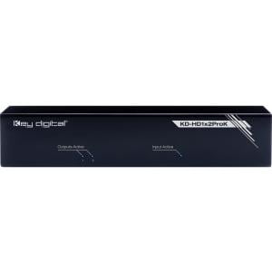 1 TO 2 HDMI DISTRIBUTION AMP DE-EMBED OF ANALOG L/R DIGI-AUDIO