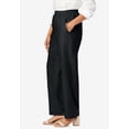 thumbnail image 3 of Jessica London Women's Plus Size Lightweight Linen-Blend Straight-Leg Pants, 3 of 5