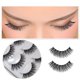 thumbnail image 2 of 5 Pairs Lashes False Eyelashes Thick Natural Lashes Band Tweezers, 2 of 5