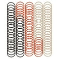 thumbnail image 1 of 100 Piezas de Cuerdas para el Cabello con Patrón Espiral para Mujeres y Niñas en Rojo Ladrillo, Negro y Caqui, 1 of 3