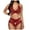 Red, variant on New Sexy Underwear Women Feel Lace Bikini Two Piece Set Women'S Sexy Pajama Shorts Plus Size Micro Bikini Womens Bodysuit Tummy ControlSuspender Hollowed-Out Crotch Jacquard One-Piece Mesh Sexylingeri