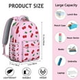 thumbnail image 6 of Cherry Art Pattern Backpack with Sweet Pink Details, Cute Small Backpack for School or Weekend Getaway, 6 of 6
