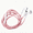 Light Pink, variant on Posh Tech Wrapped Wired In-Ear Headphones USB-C in Coral