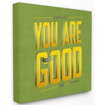 Stupell Industries Be A Good One Inspirational Vintage Comic Book Green Design Canvas Wall Art by Ester Kay