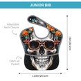 thumbnail image 4 of Kdxio Flower Horn Skull Bibs For Babies, Baby Bibs for Eating, Toddler Bibs, Waterproof Bibs, Feeding Bibs, for Toddlers, Boys, Girls, 4 of 8